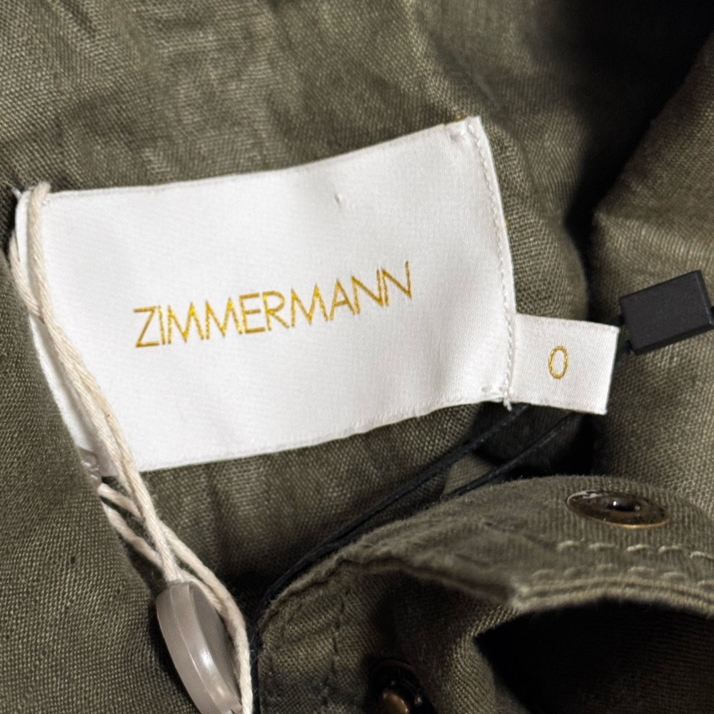 NWT! Zimmermann Lucky military Anorak Coat Size US 4 RRP $1350 Missing Belt - Picture 6 of 14